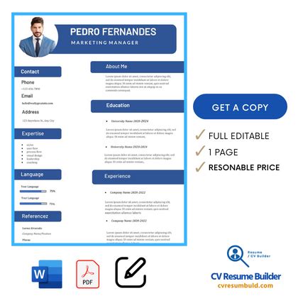 CV Template UK Word Download - CV Resume Builder
