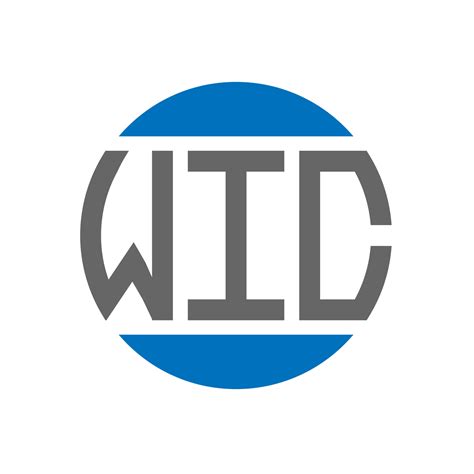 WIC letter logo design on white background. WIC creative initials circle logo concept. WIC ...