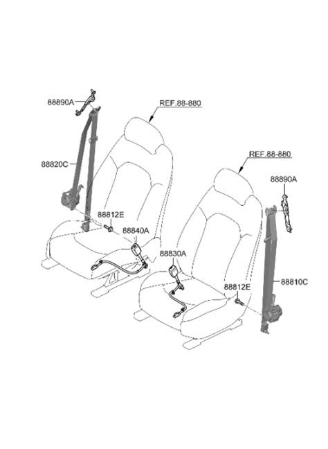 Front Seat Belt - 2021 Hyundai Sonata Hybrid