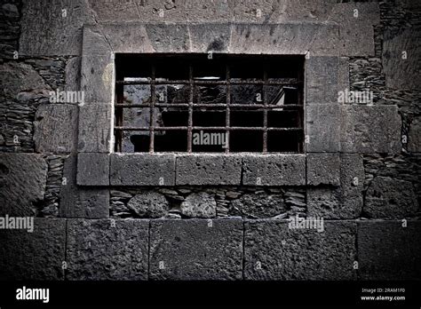 A prison cell, a barred window Stock Photo - Alamy