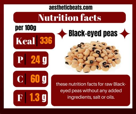 Black-eyed peas nutrition facts - aestheticbeats