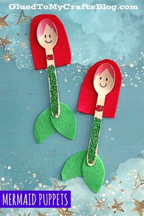 Wooden Spoon Mermaid - Kid Craft Idea For Summer in 2020 | Mermaid kids ...