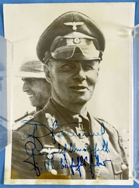 Field Marshal Erwin Rommel Signed Portrait Photograph – Griffin Militaria