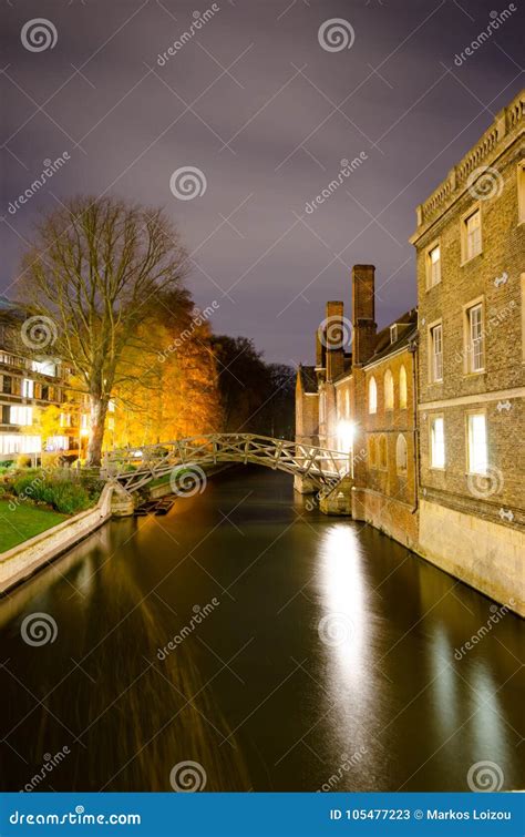 The Mathematical Bridge by Night Stock Image - Image of landmark, mathematical: 105477223