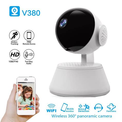 V380Pro Home Camera Wireless 355°Panoramic CCTV Camera Wifi Connect To Cellphone Baby Monitor IP ...