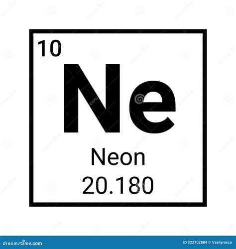 Neon 10 Element. Alkaline Earth Metals. Chemical Element Of Mendeleev ...