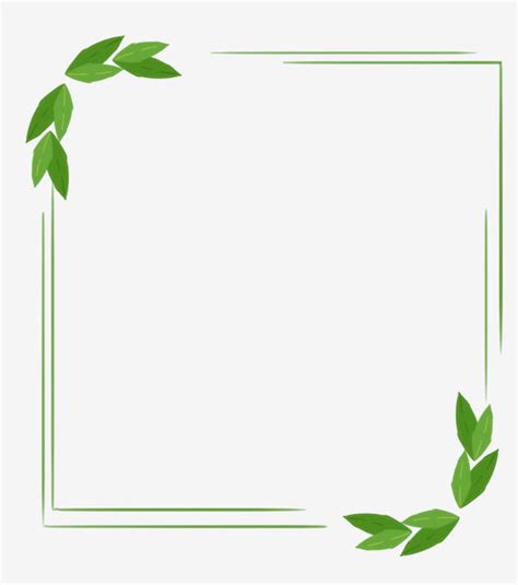 Cartoon Border Illustration PNG Picture, Green Border Cartoon Illustration, Green, Border, Frame ...
