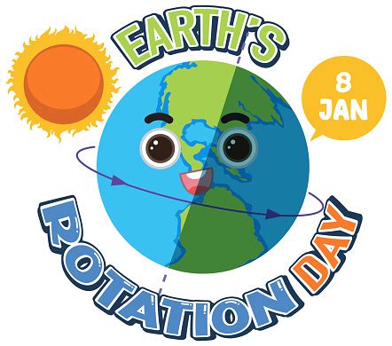 Earth Rotation Day Banner Design Stock Illustration - Download Image ...