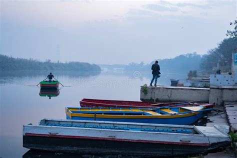 Yamuna Ghat Delhi. a Photographer Capturing Beautiful Sunrise in Delhi ...