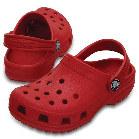 Crocs Children's Classic Croc Clogs, Pepper Red at John Lewis & Partners