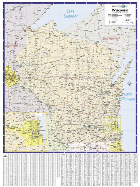 Wisconsin Zip Code Map - Hudson Map Company