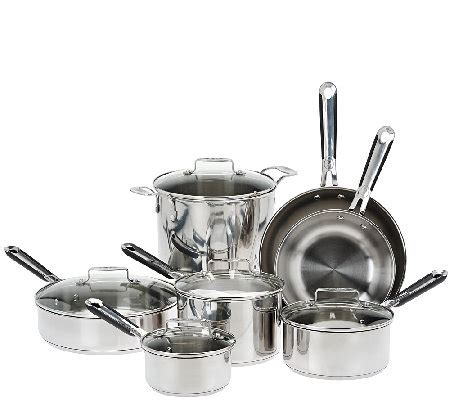Emeril 12-Piece Stainless Steel Cookware Set - Page 1 — QVC.com