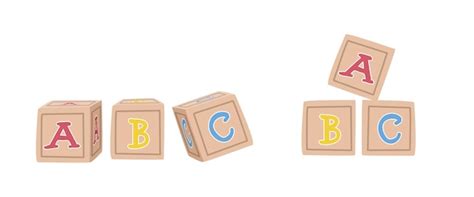 Premium Vector | Baby toy wooden letter blocks clipart. alphabet blocks ...