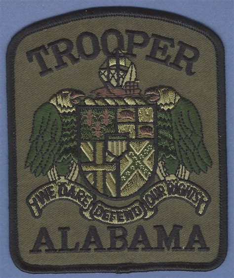 Alabama State Trooper Tactical Green Police Patch