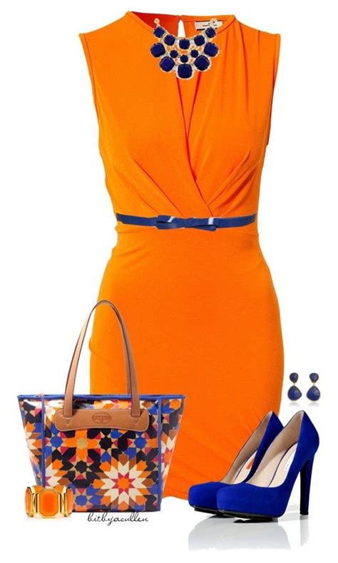 Bright Orange & Blue | Orange dress outfits, Fashion, Professional outfits women