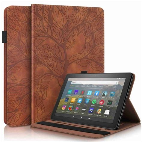 Dteck Embossed Tree Case for Fire HD 10 Plus Tablet Case 11th Gen, Kindle Fire HD 10 11th Cover ...