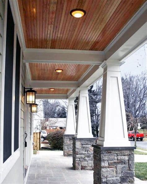 Wooden Porch Ceiling Ideas ~ Ceiling Deck Under Aluminum Lights ...