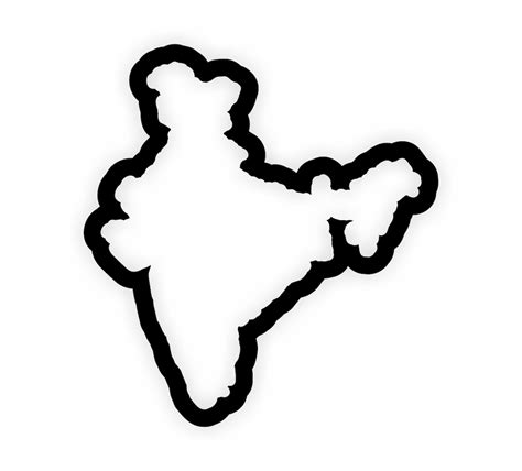 India Map Flag Outline Sticker for Laptop Book Fridge Guitar Motorcycle ...