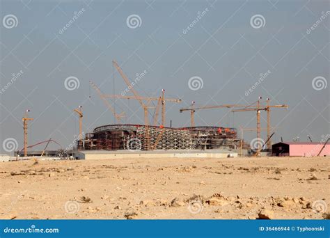 Construction of a Stadium in Qatar Editorial Stock Image - Image of 2022, machinery: 36466944