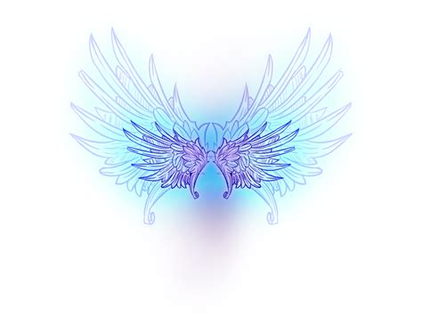 Wings Purple Blue Fluorescent Image Design Shadow Ghost, Ghosts, Shadow ...