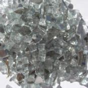 1/2" Crystal White Reflective Fire Pit or Fireplace Glass - 10 lbs