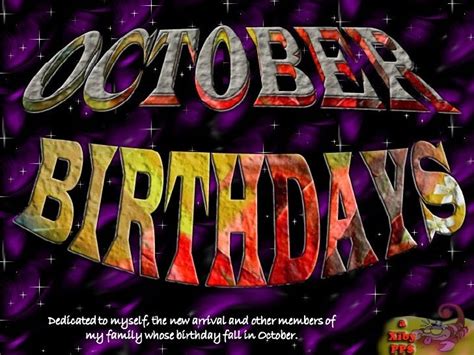 October birthdays