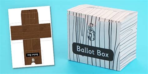 Paper Box Template | 3D Ballot Box | Primary Resources