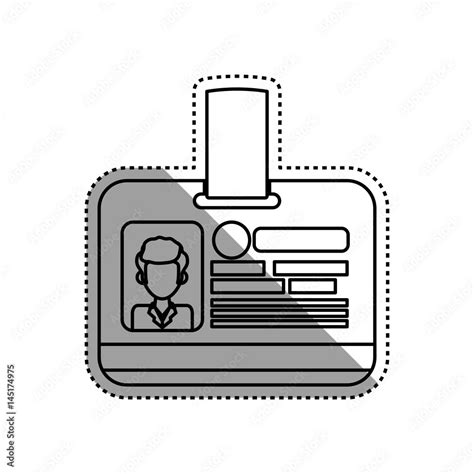 employee id card vector icon illustration graphic design Stock Vector | Adobe Stock