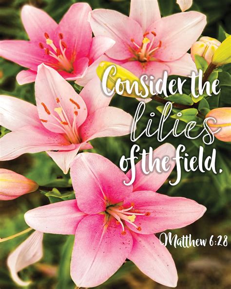 Matthew 6:28 Bible Verse Wall Art Printable Wall Art Flower | Etsy