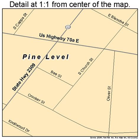 Pine Level North Carolina Street Map 3752020