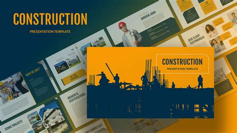 Construction Business Presentation Template - SlideKit