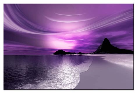 Purple Canvas Print Ready to Hang Limited Edition Office Living Room ...