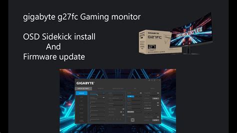 gigabyte g27fc OSD Sidekick install | Firmware update - YouTube