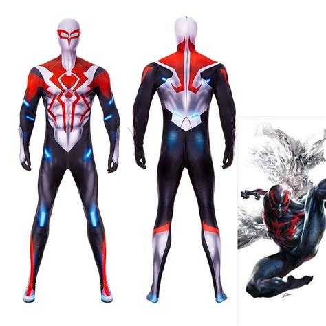 Spiderman 2099 Cosplay Costume Spider Man 2099 V3 Suit Spiderman Jumps – ACcosplay