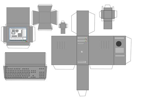 DIY Papercraft Simple Computer