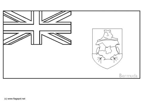 Coloring Page flag Bermuda - Free printables - Img 6323