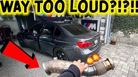 BMW F30 DOWNPIPE INSTALL!! **LOUD** - YouTube