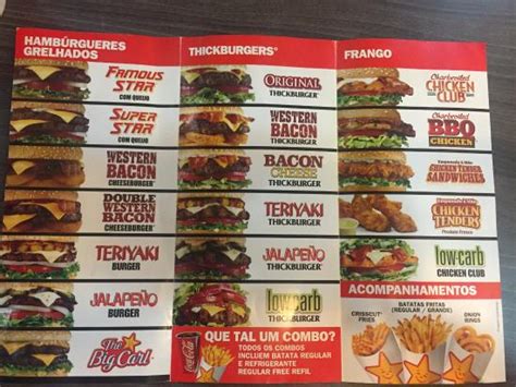 carl's jr menu