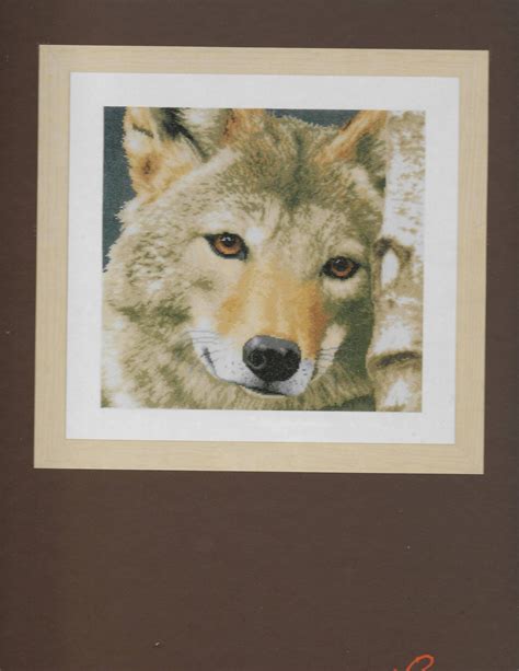 Wolf - LanArte Animal Cross Stitch Collection -DMC Cotton (27 ct) - Complete Counted Cross ...