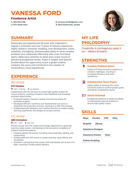 3 Freelance Artist Resume Examples & How-To Guide for 2024