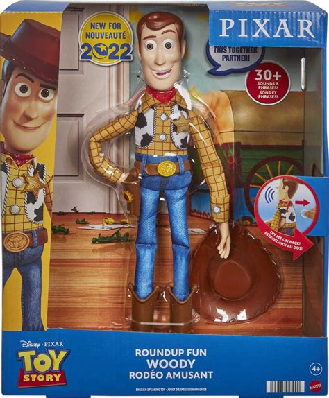 Buy Disney Pixar Toy Story Roundup Fun Woody Large Talking Figure, 12 in Scale, Posable 20 ...