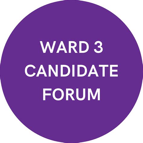 Ward 3 Candidate Forum – Home