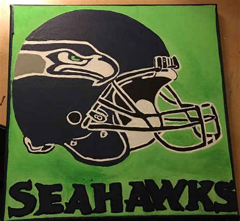 Seattle Seahawks one of a kind painting! by ArtWorkByBecky on Etsy | Seahawks painting