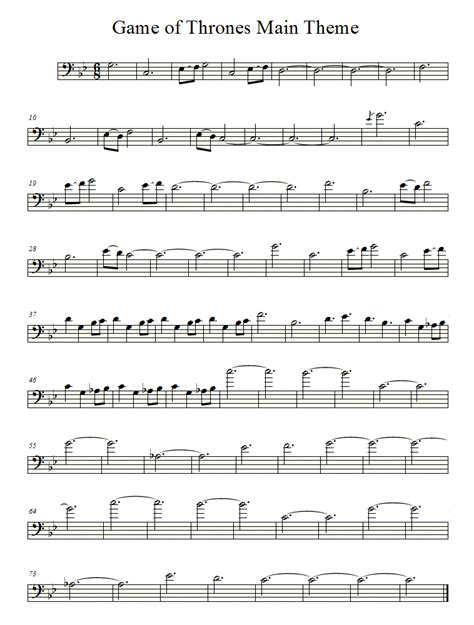 Game of Thrones Theme | Cello by valdesu on DeviantArt | Cello sheet ...