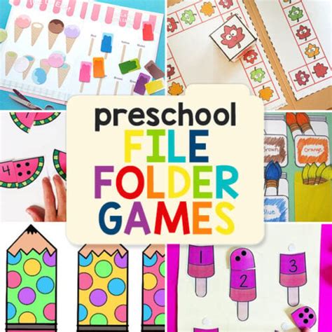 Favorite FREE Printable Preschool File Folder Games