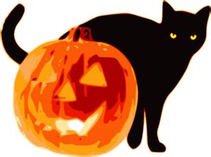 Halloween Cat With Pumpkin Clip Art at Clker.com - vector clip art online, royalty free & public ...