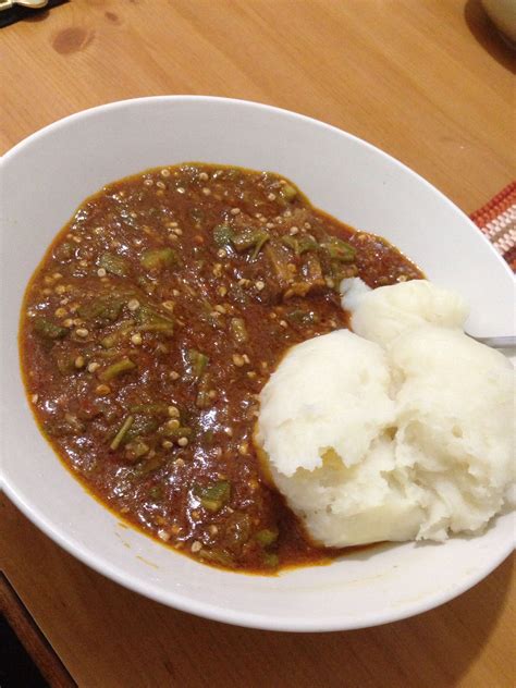 Nigerian Okra Soup & Fufu Recipe