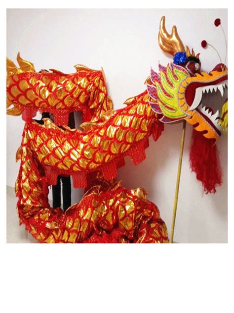 Chinese New Year Dragon Dance Costume – 18 m Red & Blue