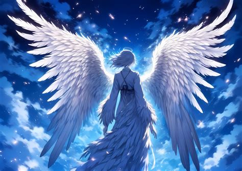 Anime Angel With A Wings Free Stock Photo - Public Domain Pictures