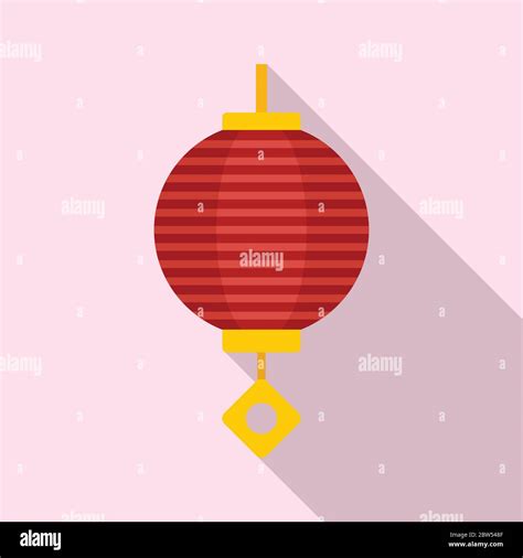 Chinese lamp icon. Flat illustration of chinese lamp vector icon for web design Stock Vector ...